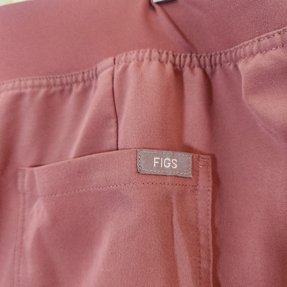 Figs Livingston High Waist Straight LegDrawstring Scrub Pants Rose Pink Sz XXL - Picture 12 of 15